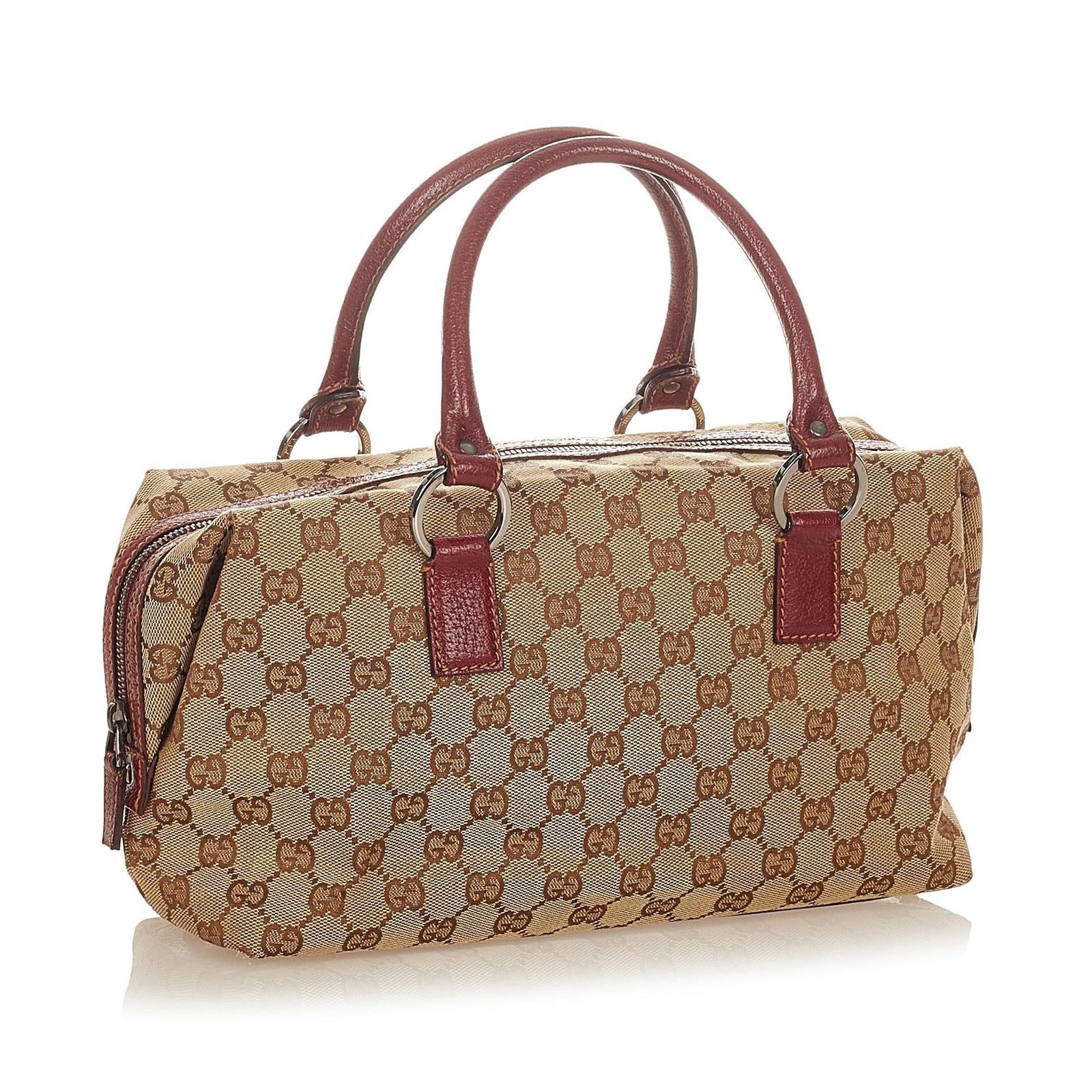 Gucci GG Canvas Boston Bag - Image 2