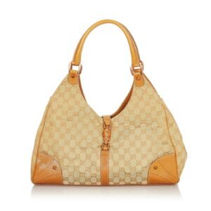 Gucci GG Canvas Nailhead Jackie Shoulder Bag