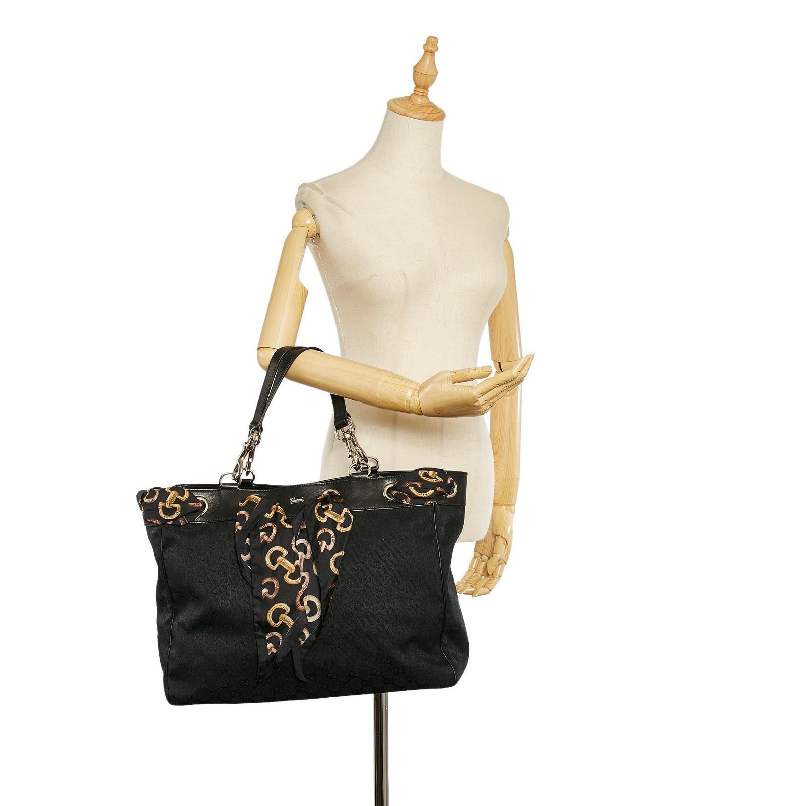 Gucci GG Canvas Positano Scarf Tote Bag - Image 5