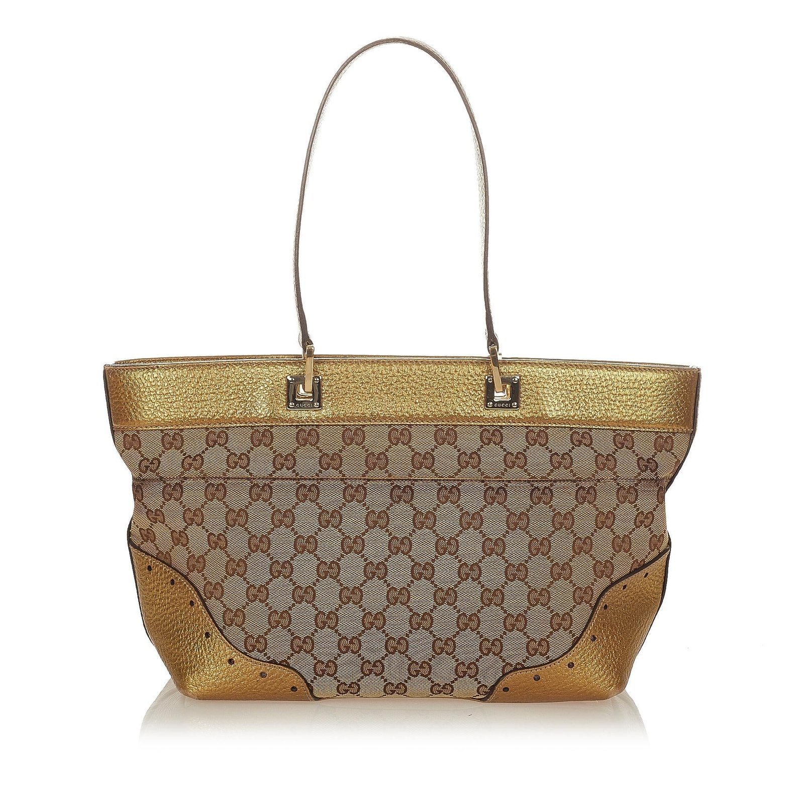 Gucci GG Canvas Punch Tote Bag - Image 3