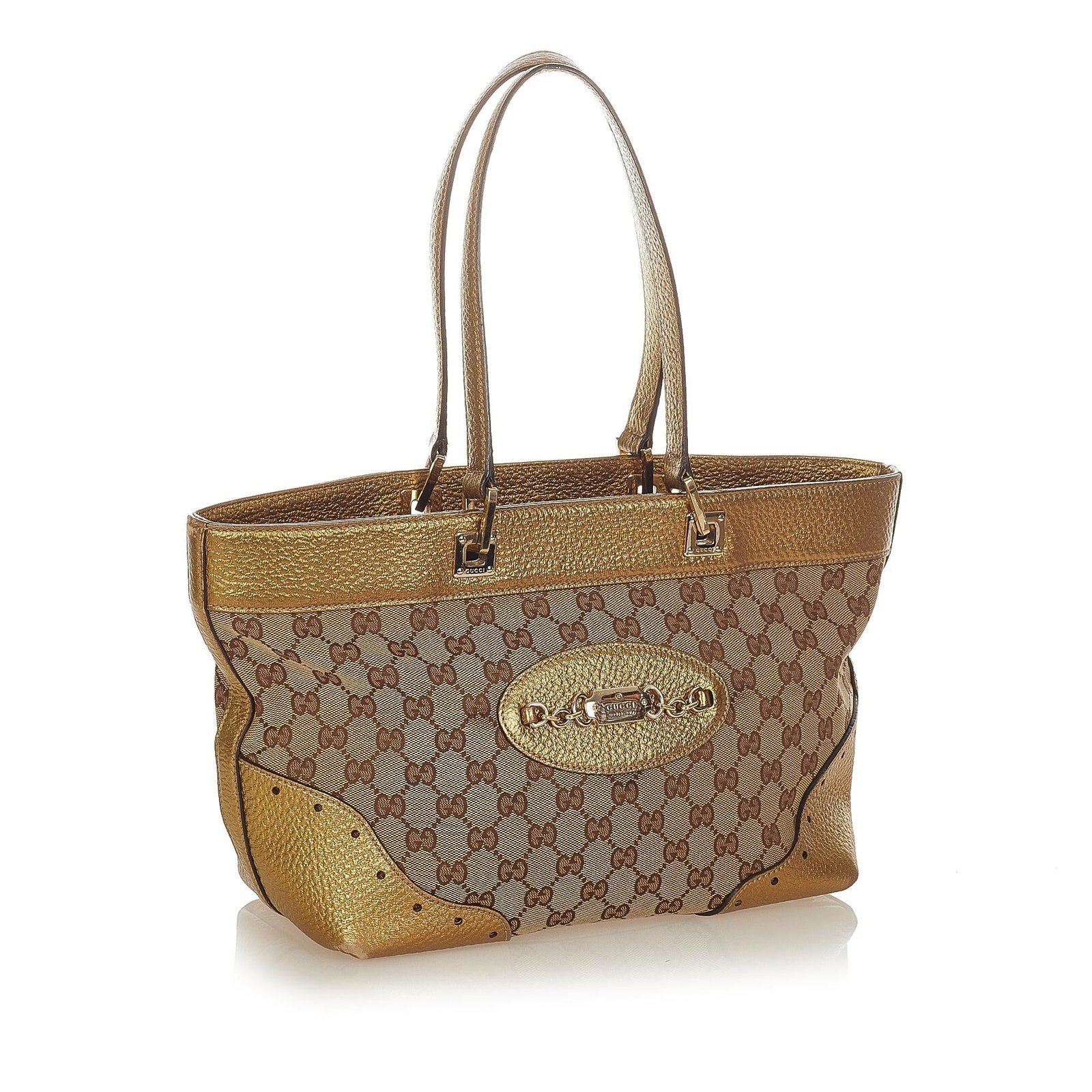 Gucci GG Canvas Punch Tote Bag - Image 2