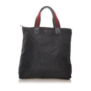 Gucci GG Canvas Web Tote Bag