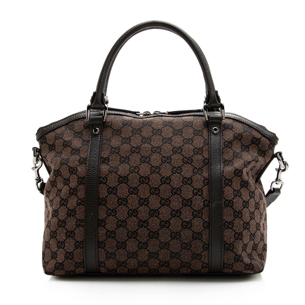 Gucci GG Denim Dome Satchel - Image 3