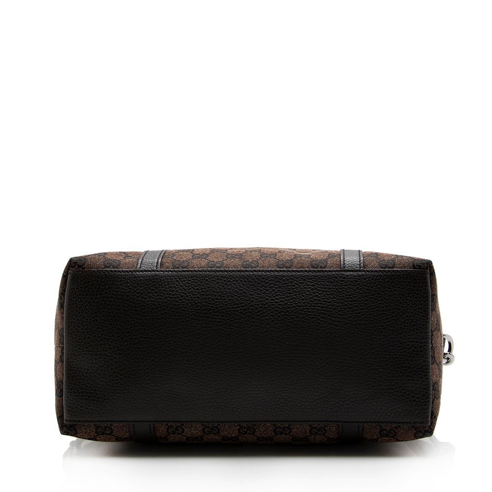 Gucci GG Denim Dome Satchel - Image 4