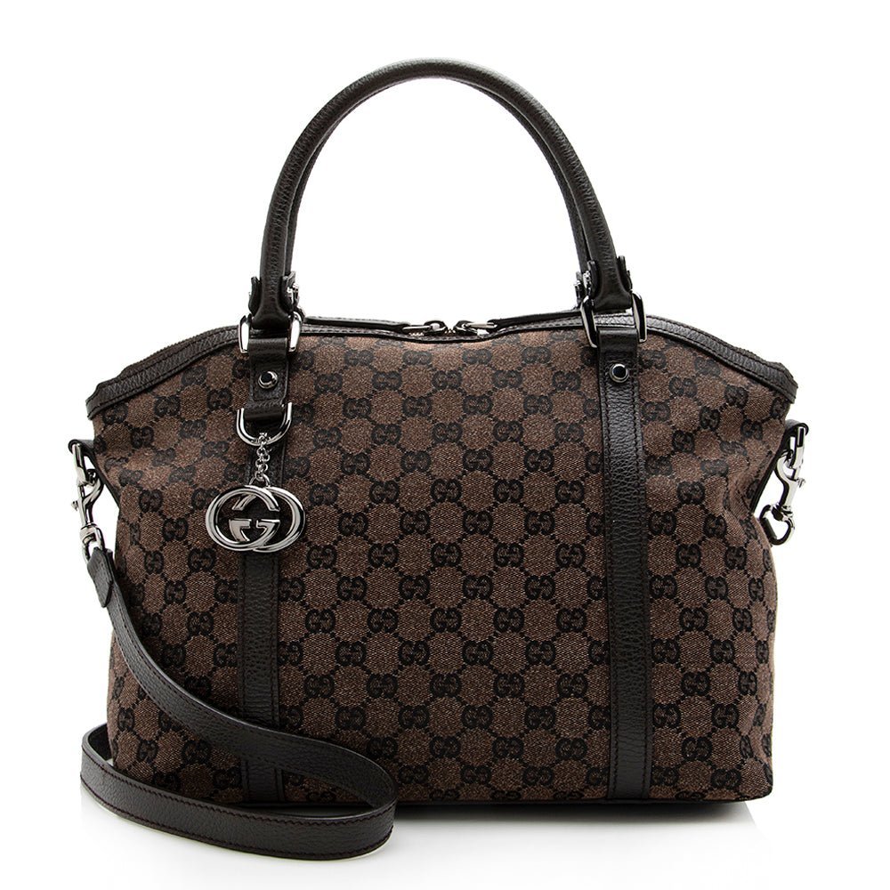 Gucci GG Denim Dome Satchel