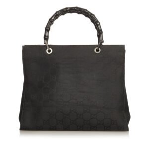 Gucci GG Nylon Bamboo Tote Bag