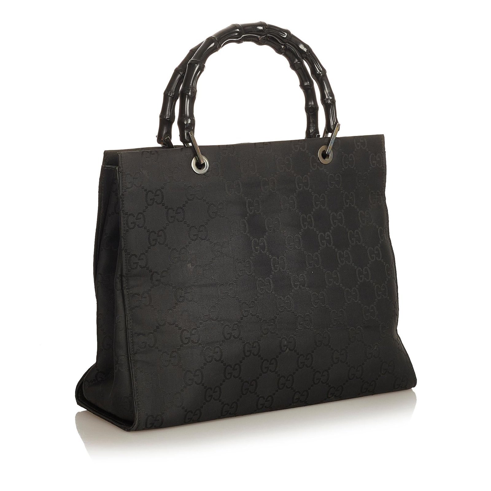 Gucci GG Nylon Bamboo Tote Bag - Image 2