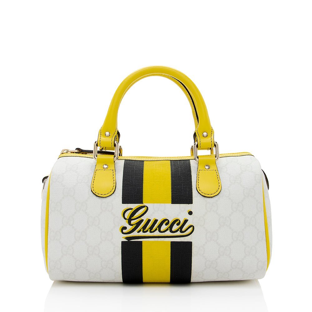 Gucci GG Supreme Joy Vintage Web Small Boston Satchel