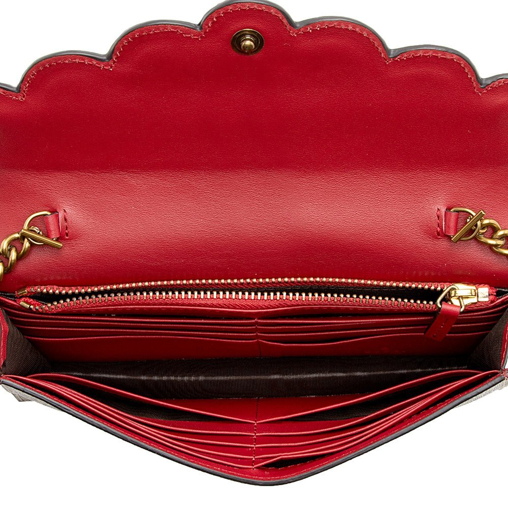 Gucci GG Supreme Peony Mini Wallet on Chain Bag - Image 7
