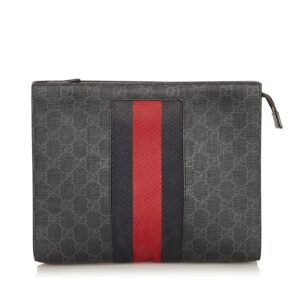 Gucci GG Supreme Web Clutch Bag