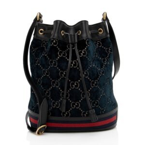 Gucci GG Velvet Web Bucket Bag