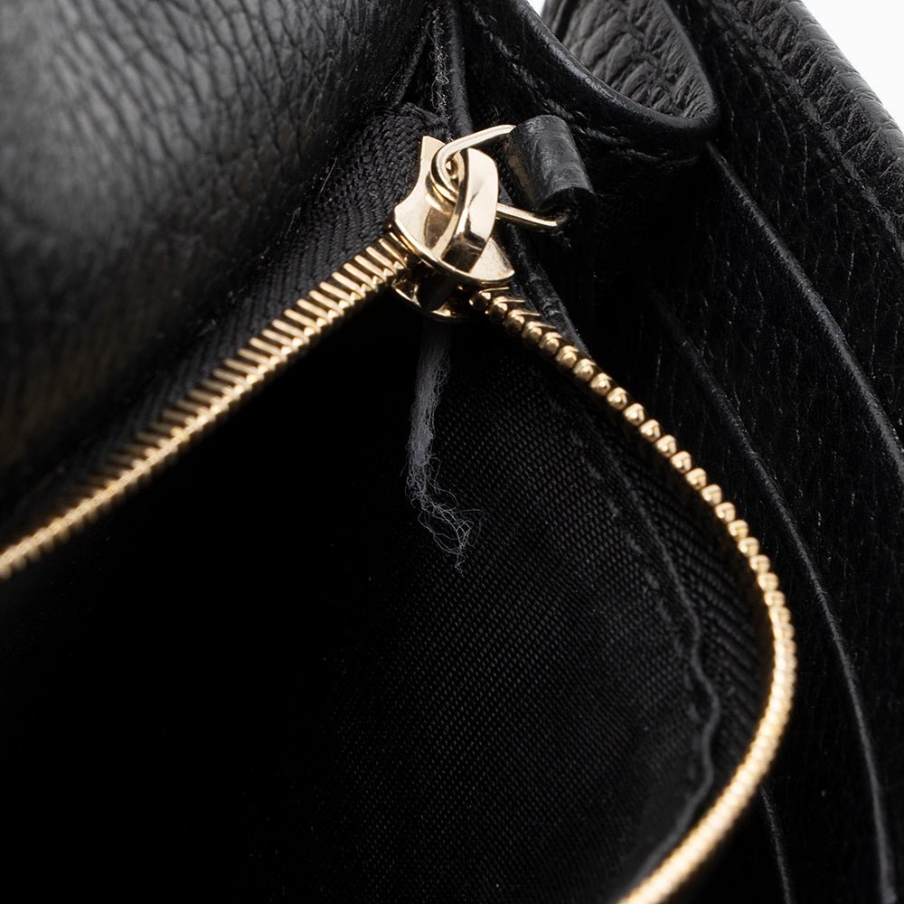 Gucci Grained Calfskin Interlocking G Chain Wallet - Image 10