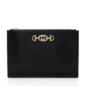 Gucci Grained Leather Zumi Pouch