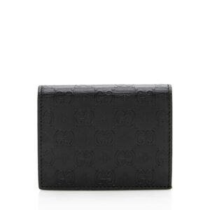 Gucci Guccissima Bee Embossed Leather Card Case