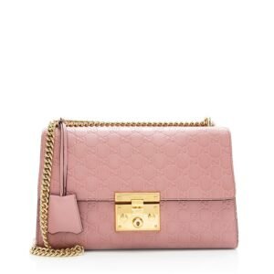 Gucci Guccissima Leather Padlock Medium Shoulder Bag
