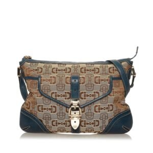Gucci Horsebit Canvas Crossbody Bag
