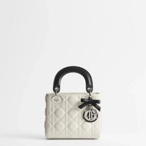 Dior Or Mini Lady Dior Bag with Chain