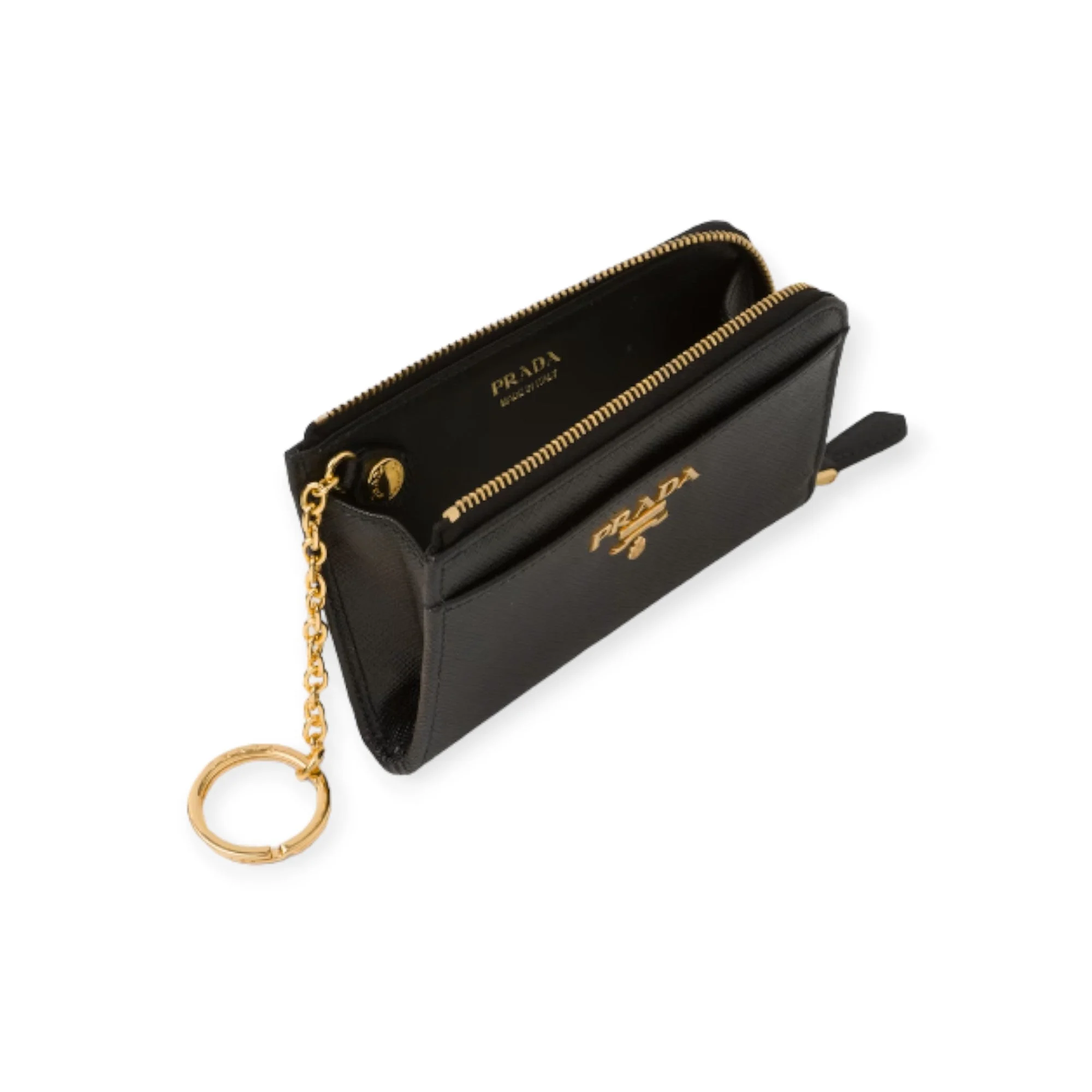 Saffiano Leather Cardholder with Keychain - Image 3