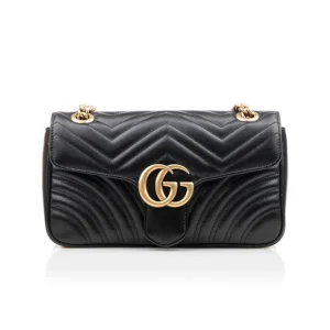 GG Marmont Small Matelass Shoulder Bag In Black