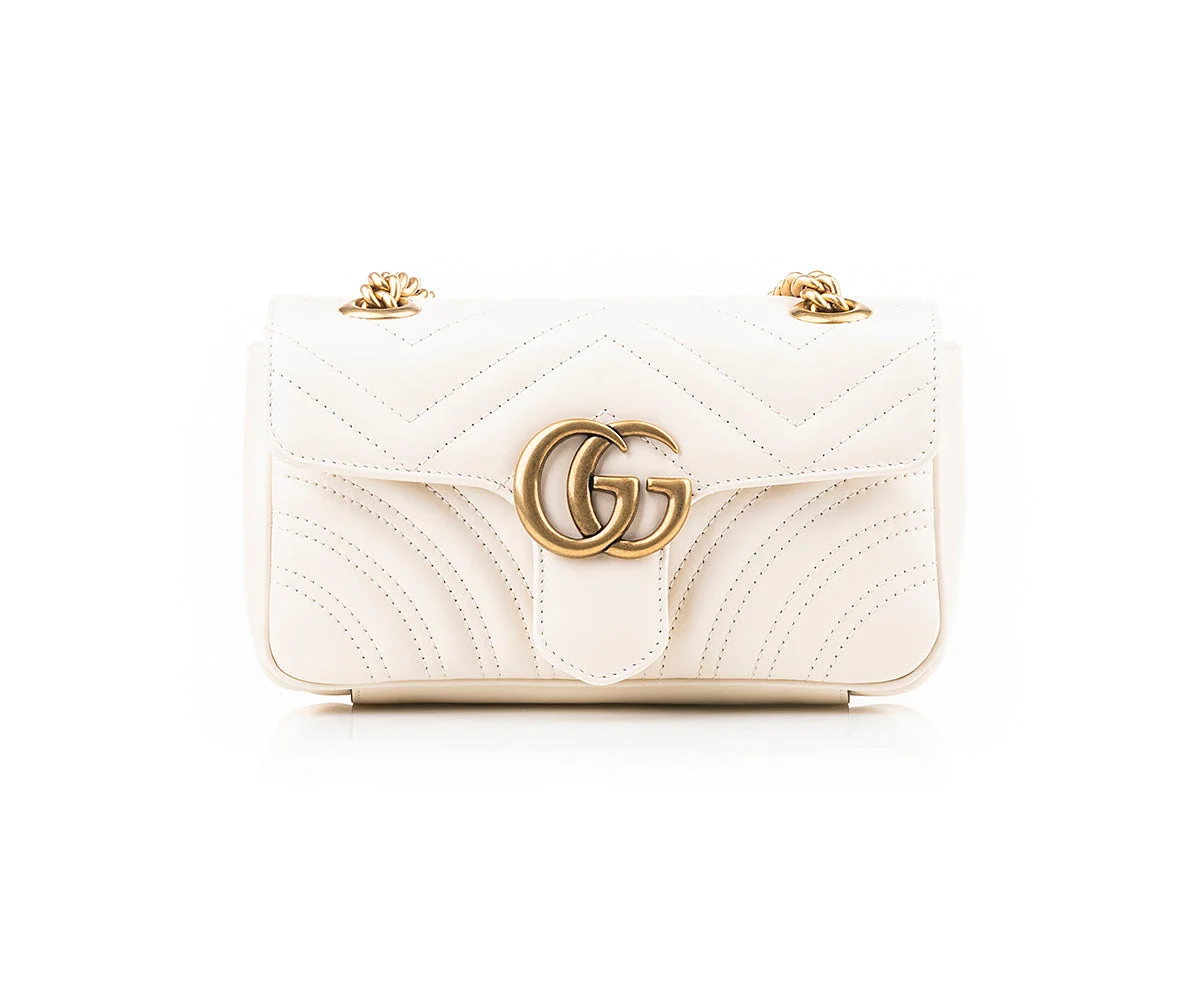 GG Marmont Mini Bag In White - Image 2