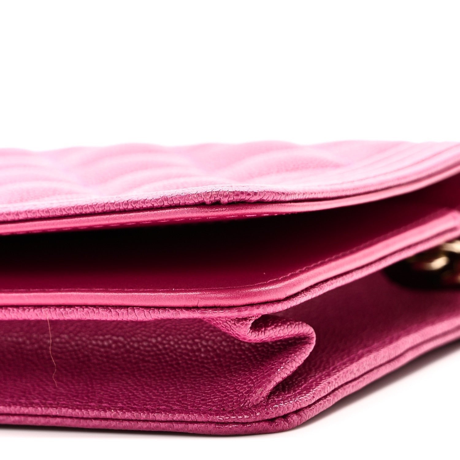 Caviar Quilted Boy Wallet On Chain WOC Fuchsia - Image 11