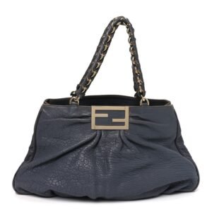 Fendi Crinkled Lambskin Mia Tote