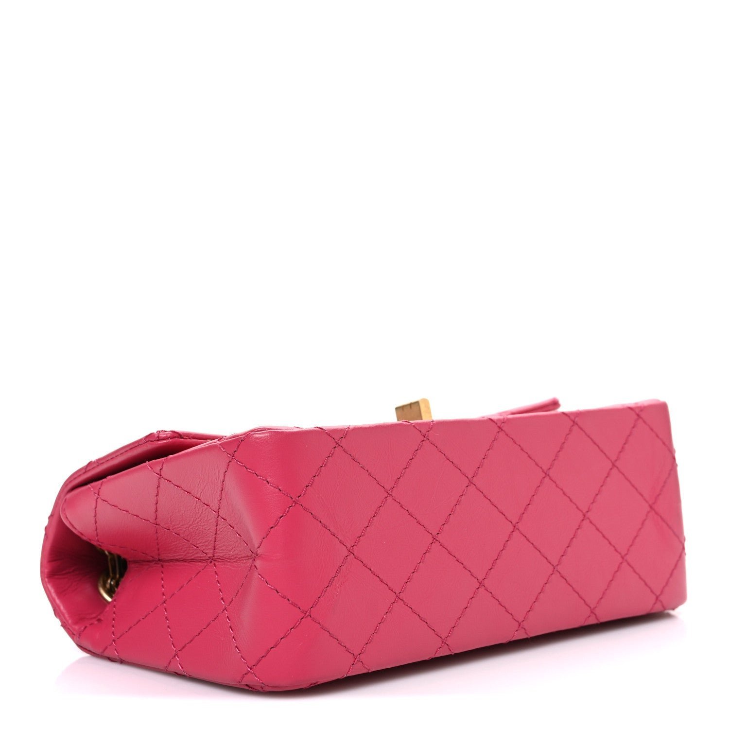 Aged Calfskin Quilted 2.55 Reissue Mini Flap Fuchsia - Image 4
