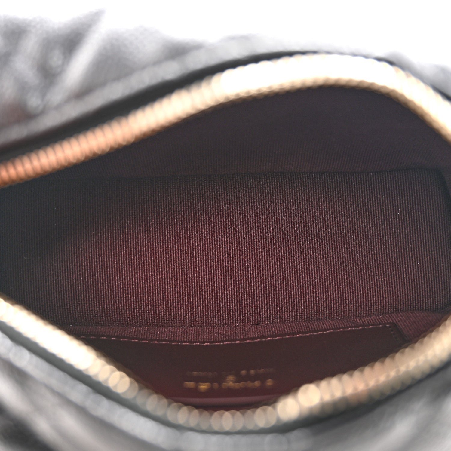 Caviar Quilted Hobo Clutch With Chain Black - Image 5