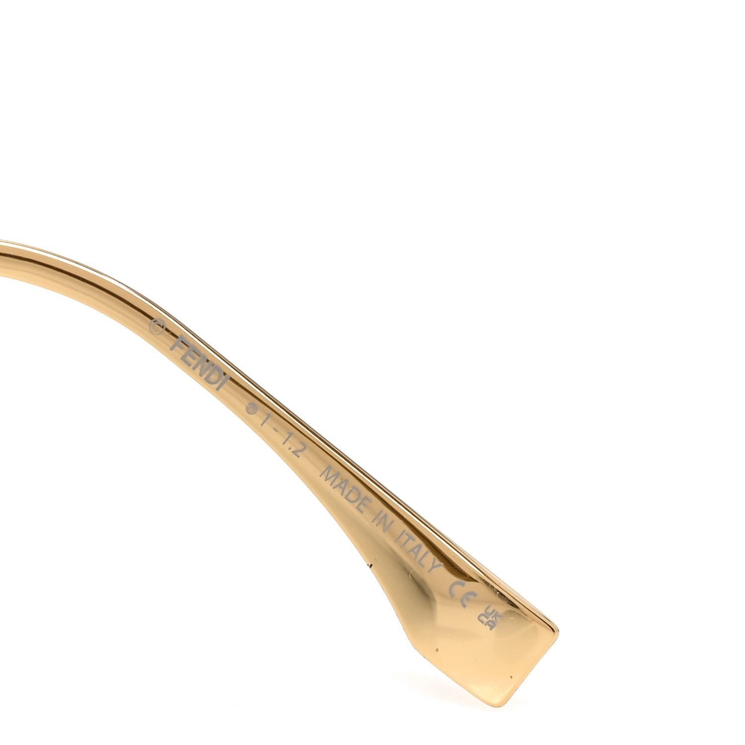 Acetate Metal Fendigraphy Shield Sunglasses FE 40067U Brown Gold - Image 5