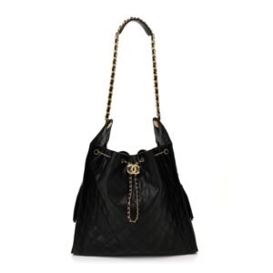 Caviar Quilted Large Chanel 25 Handbag Black