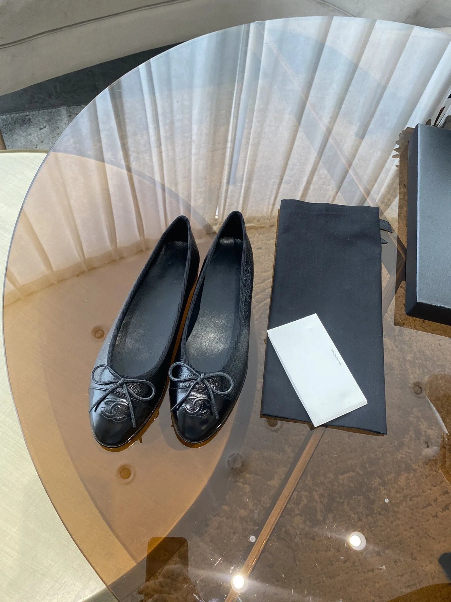 ballet flats all black lambskin - Image 3