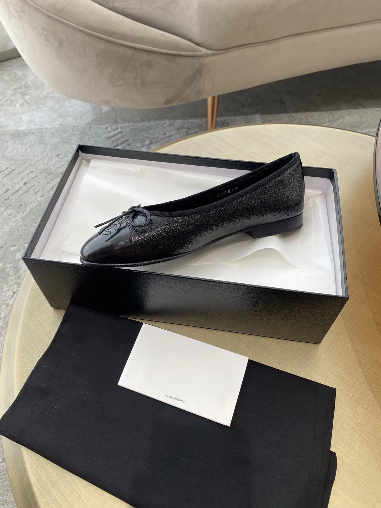 ballet flats all black lambskin - Image 5