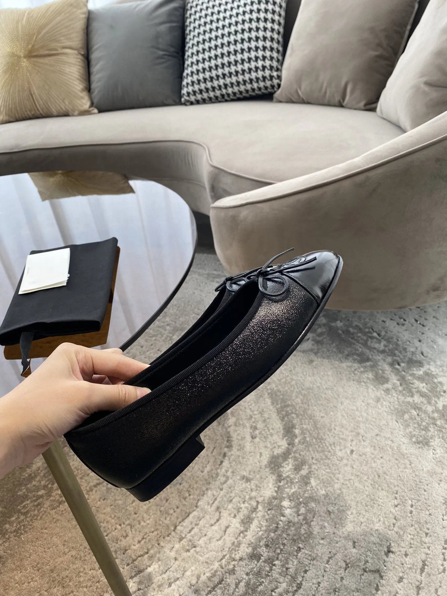 ballet flats all black lambskin - Image 6