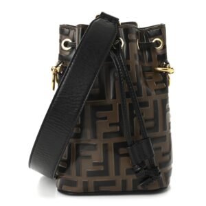 Fendi Vitello Liberty Bi-Color FF 1974 Embossed Mini Mon Tresor