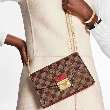 Louis Vuitton Croisette Chain Wallet Scarlet Red - Image 3