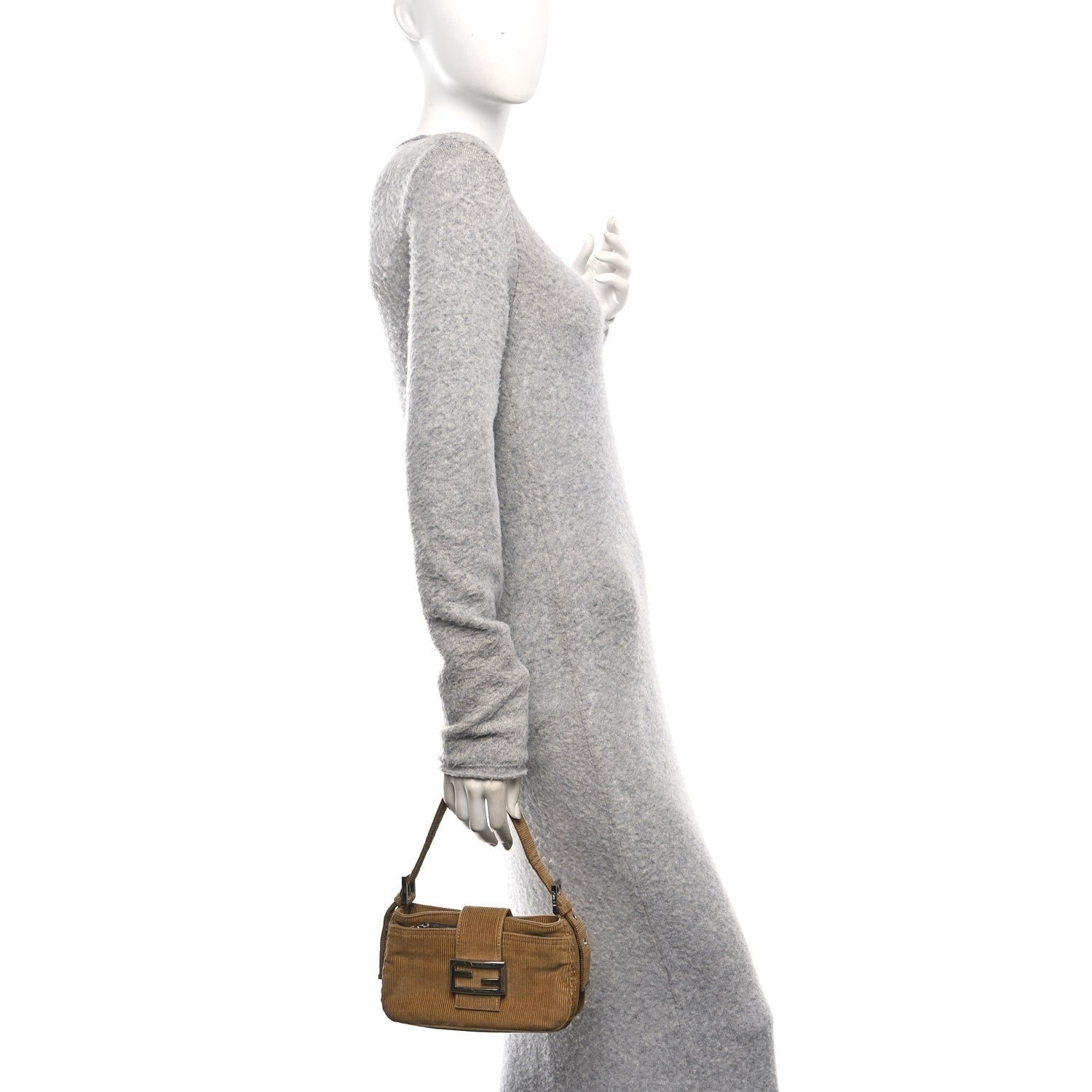 Fendi Corduroy Baguette Small Shoulder Bag - Image 2