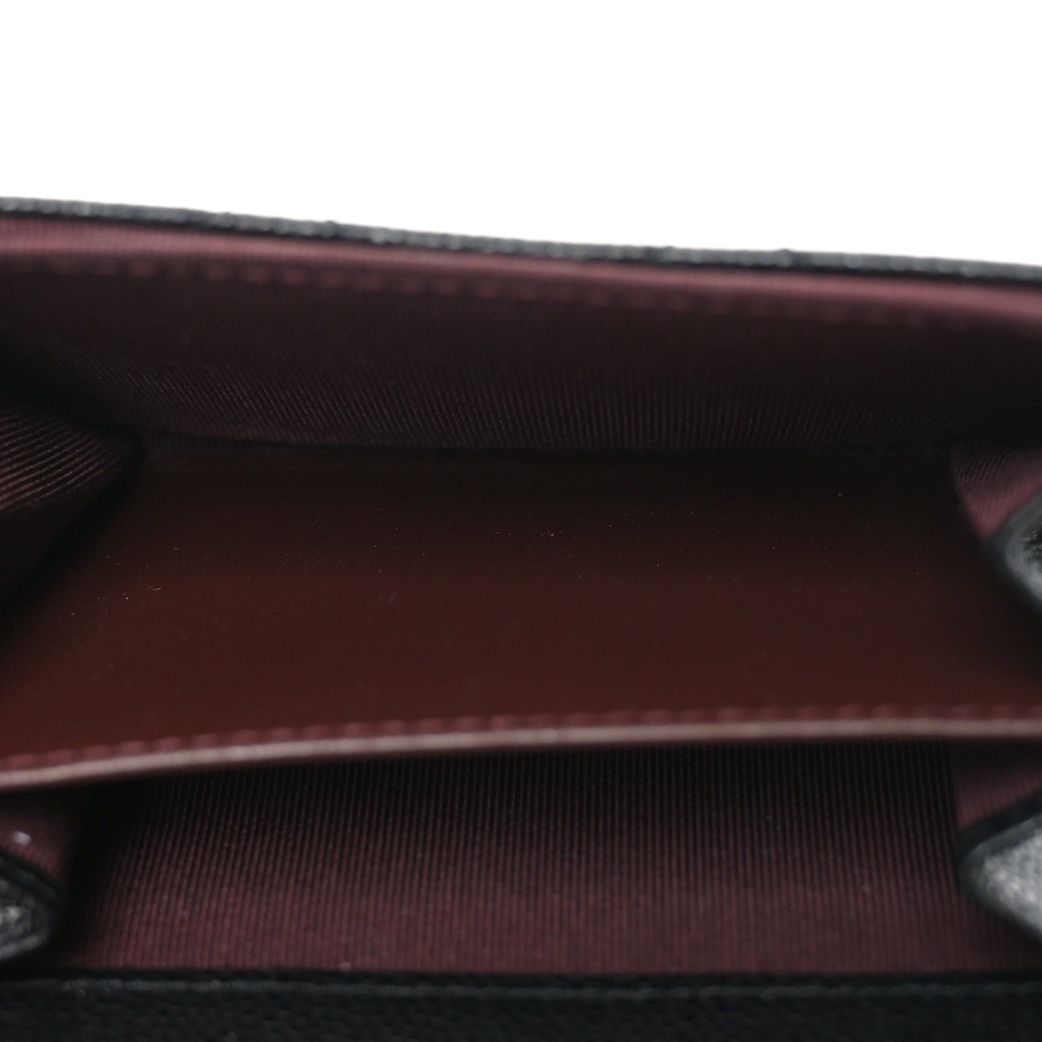 Caviar Quilted Flap Card Holder Chain Wristlet Black - Image 5