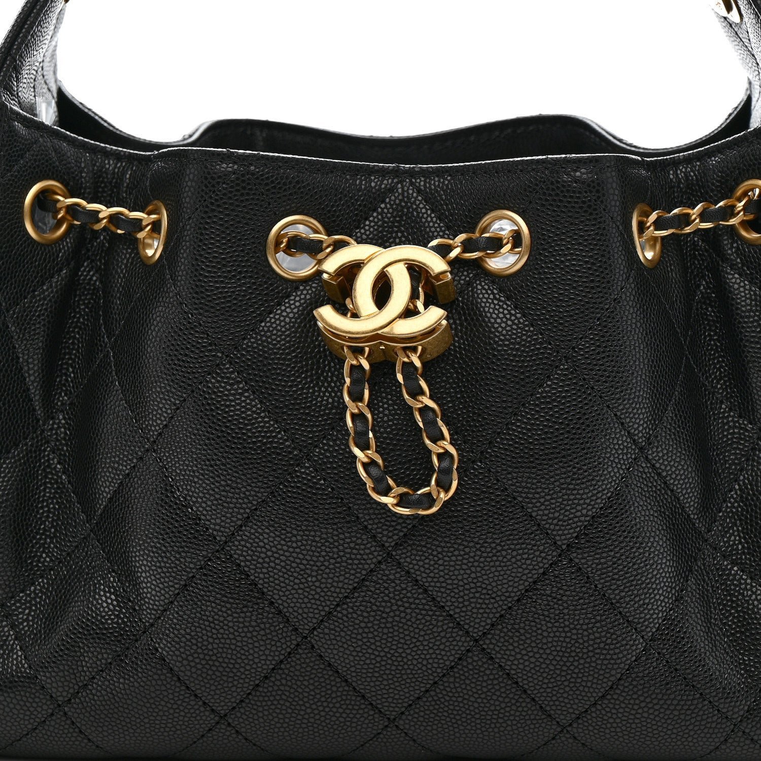 Caviar Quilted Mini Chanel 25 Handbag Black - Image 8