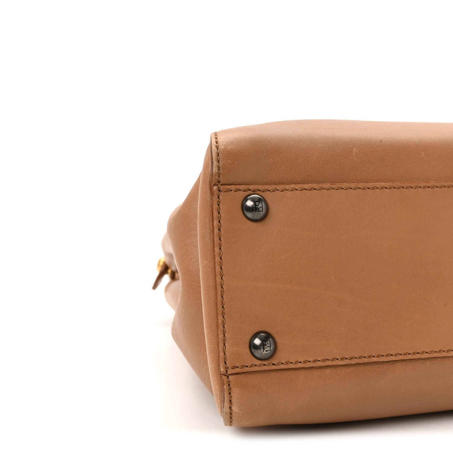 Fendi Vitello Seta Shiny Nappa Elaphe Medium Peekaboo Iconic Satchel - Image 8