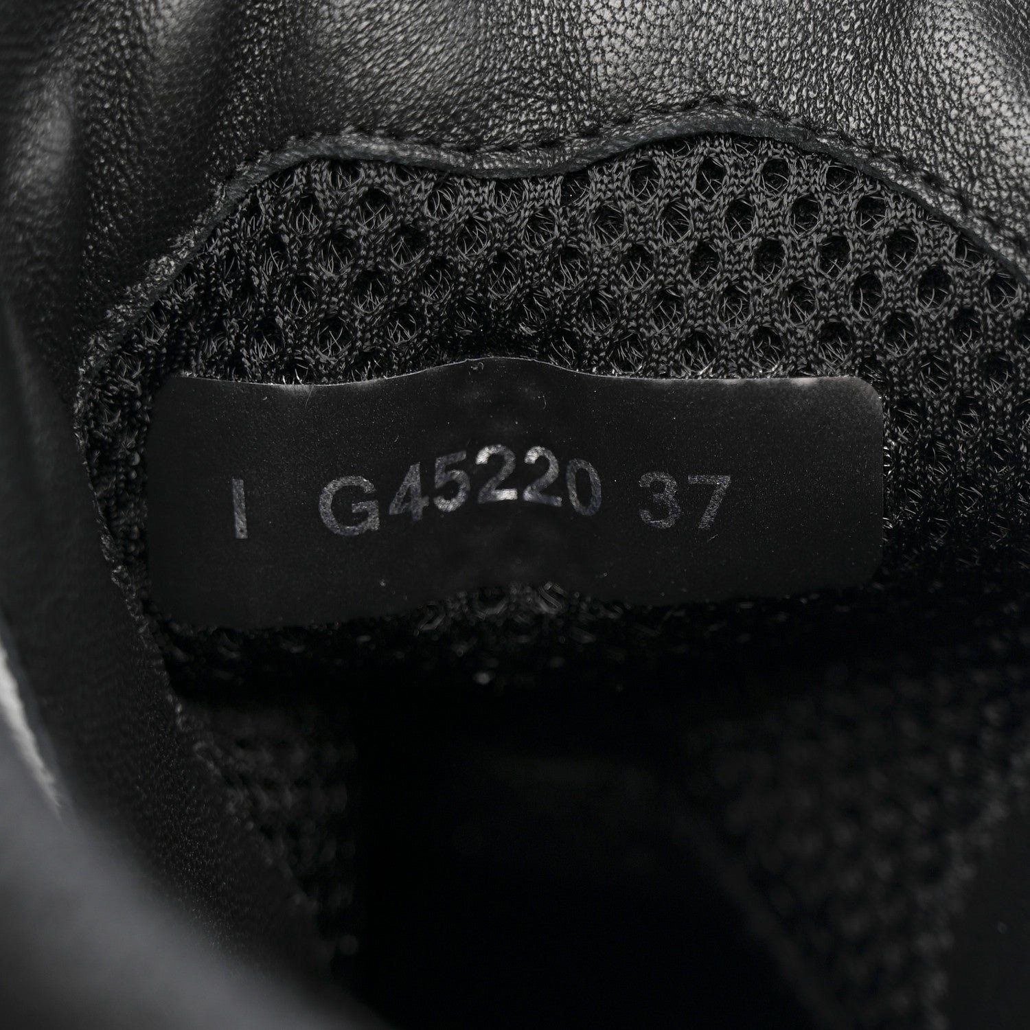 Calfskin Mesh Strass Womens CC Sneakers 37 Black Silver - Image 8