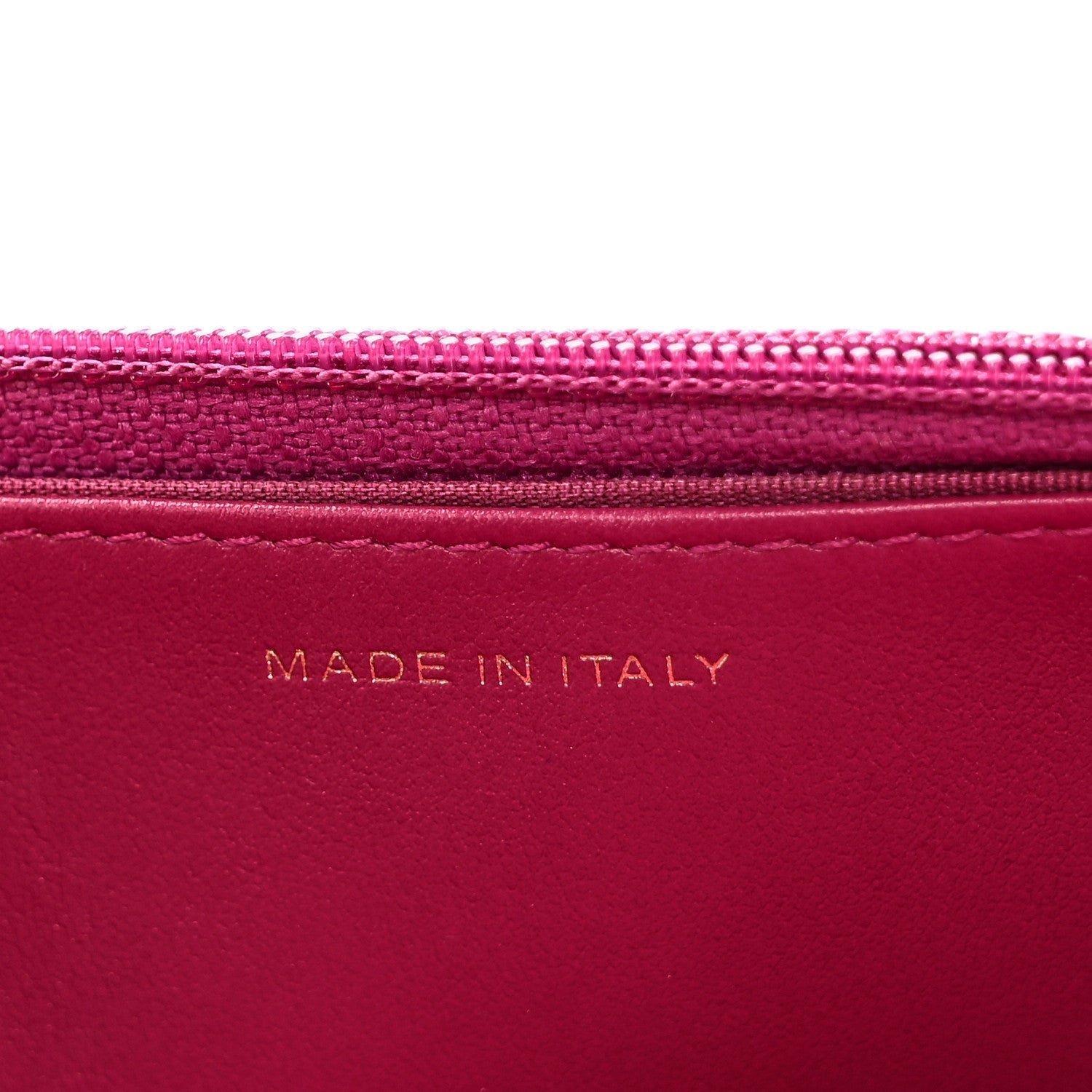 Caviar Quilted Boy Wallet On Chain WOC Fuchsia - Image 7