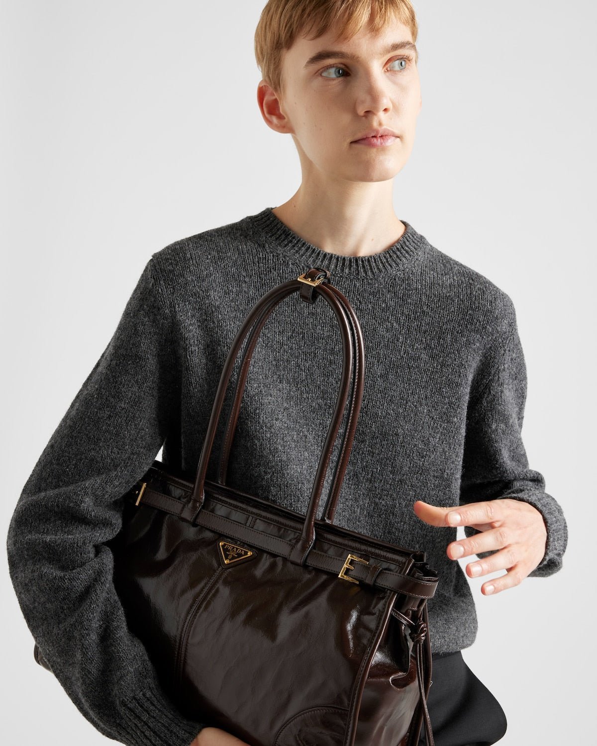 Prada Bonnie large leather handbag - Image 14