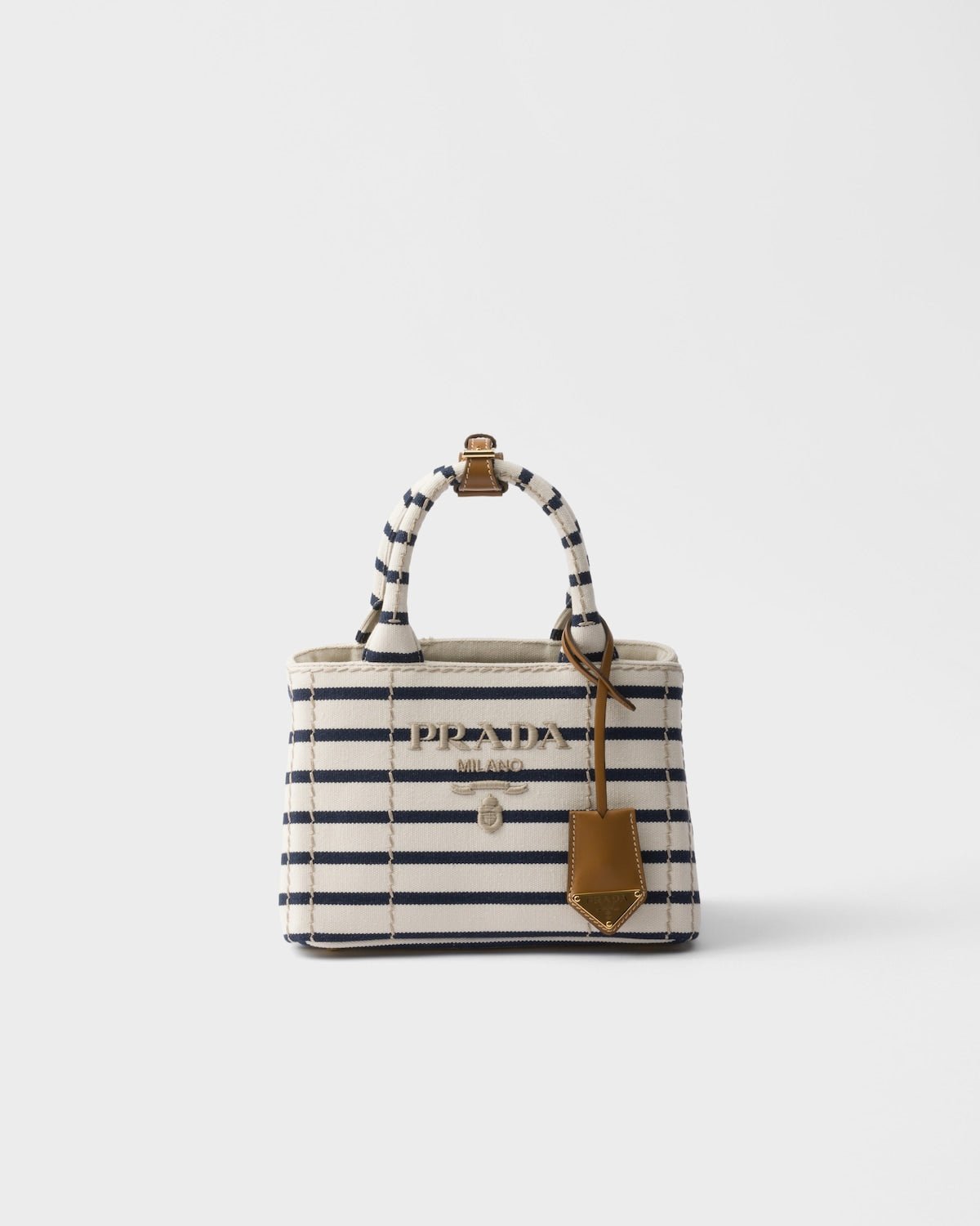 Prada Jardinière Striped Cotton Canvas Mini-bag - Image 5