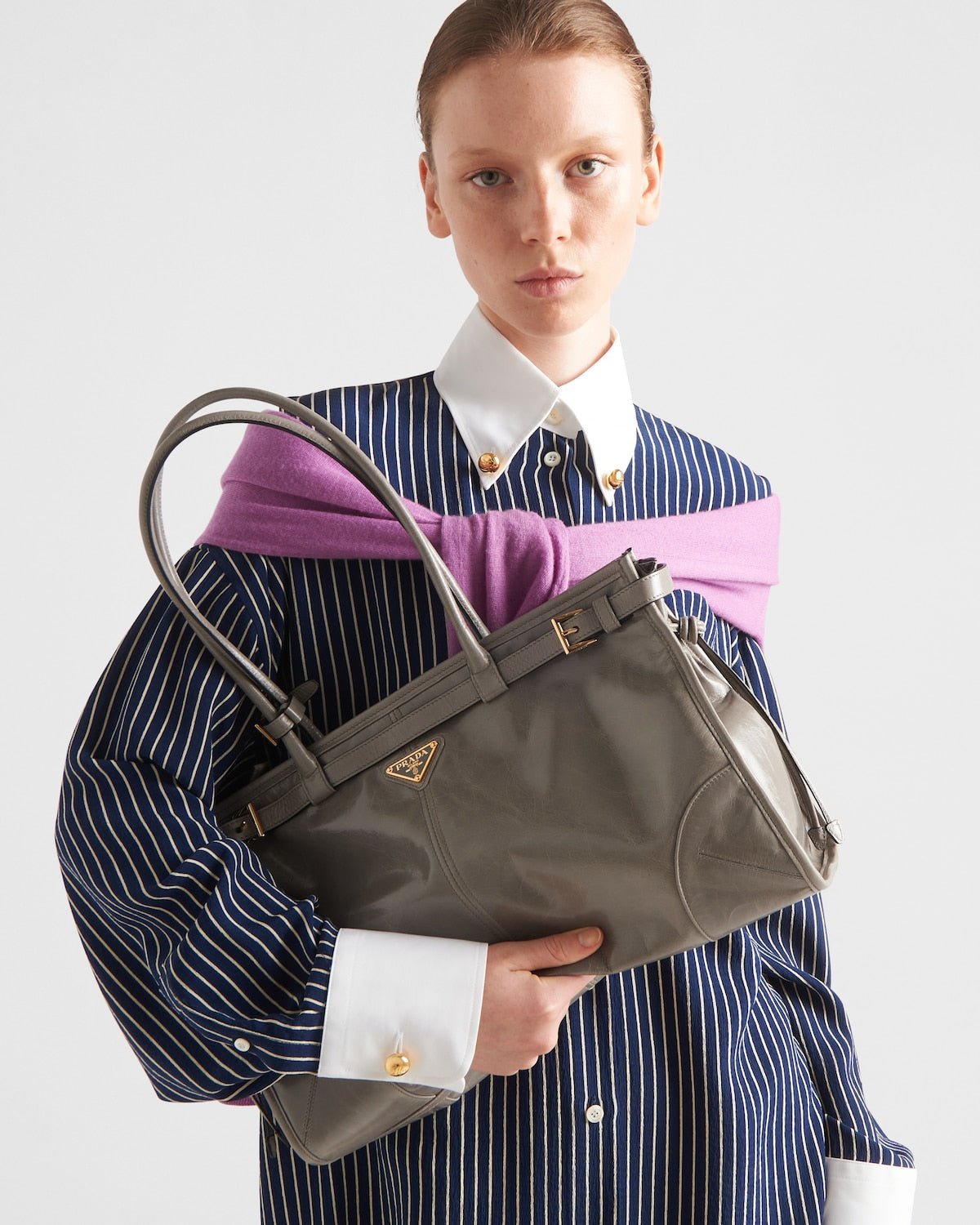 Prada Bonnie large leather handbag - Image 6