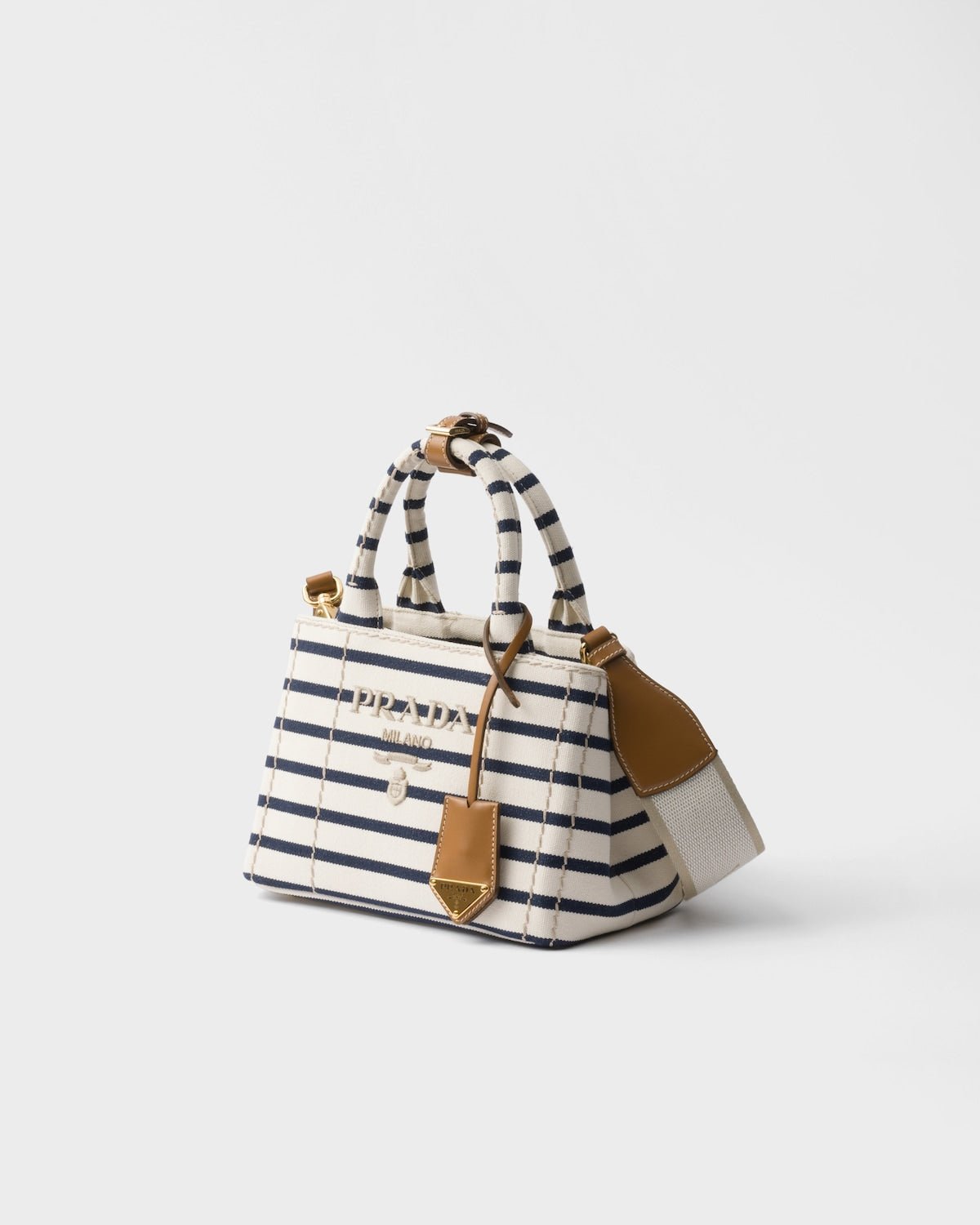 Prada Jardinière Striped Cotton Canvas Mini-bag - Image 7