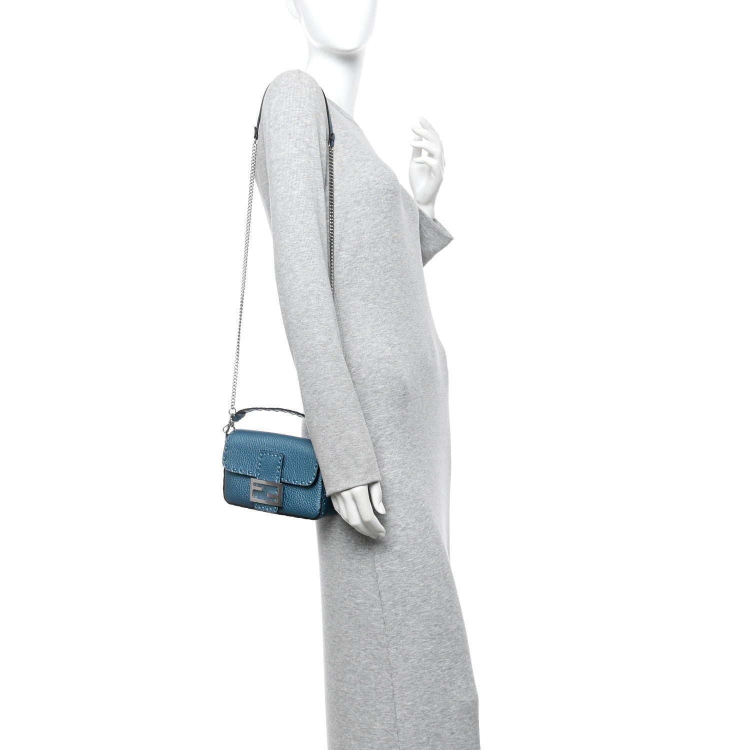 Mini Baguette Sellerissima Metallic Cuoio Roma & Tape Stitch - Image 2