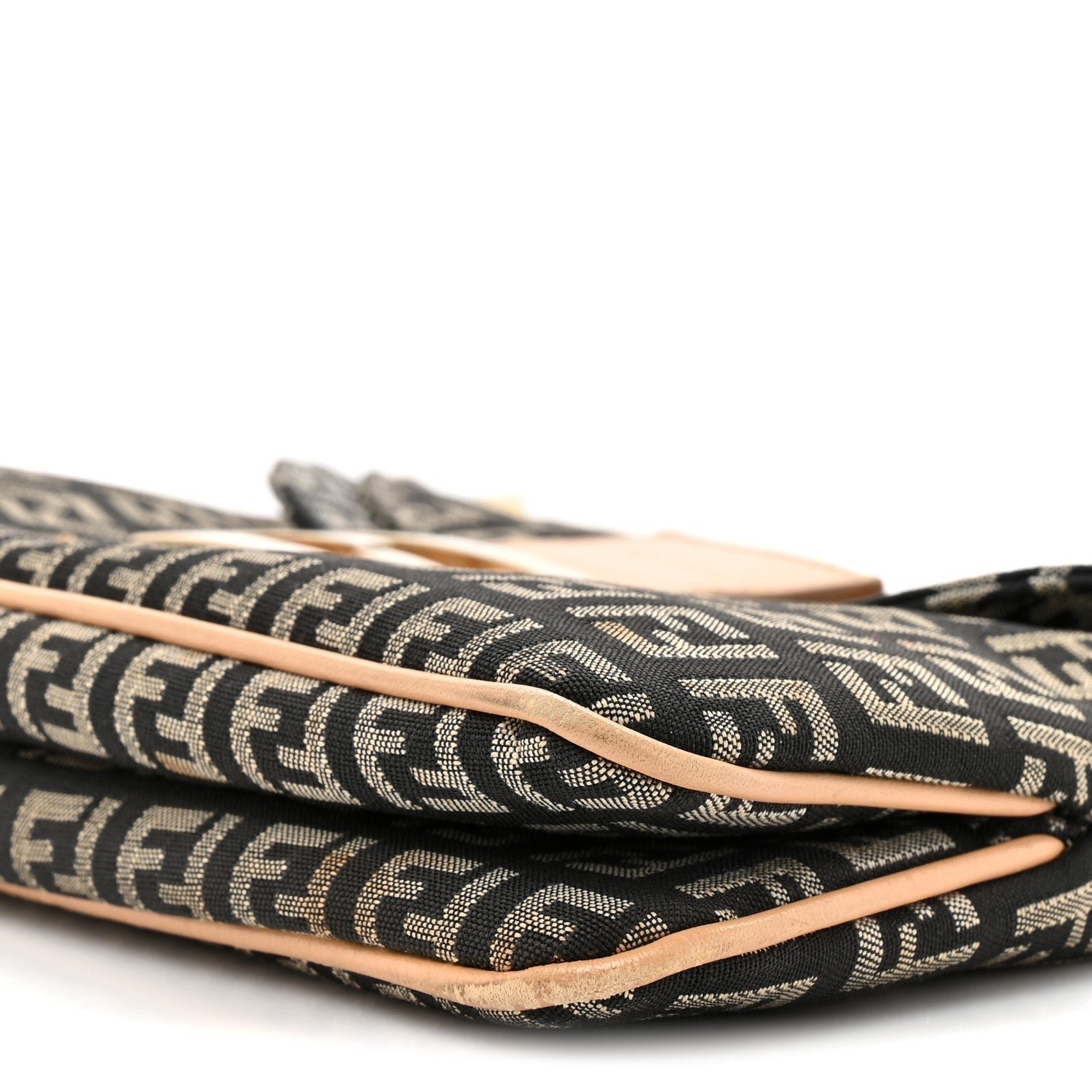 Fendi Zucchino Baguette (Beige/Black Canvas) - Image 9