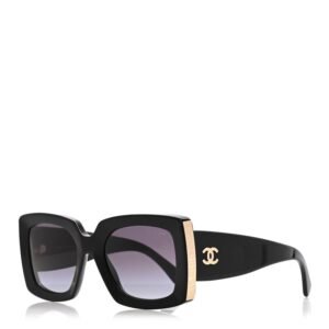 Acetate Rectangle Sunglasses 5435 Black