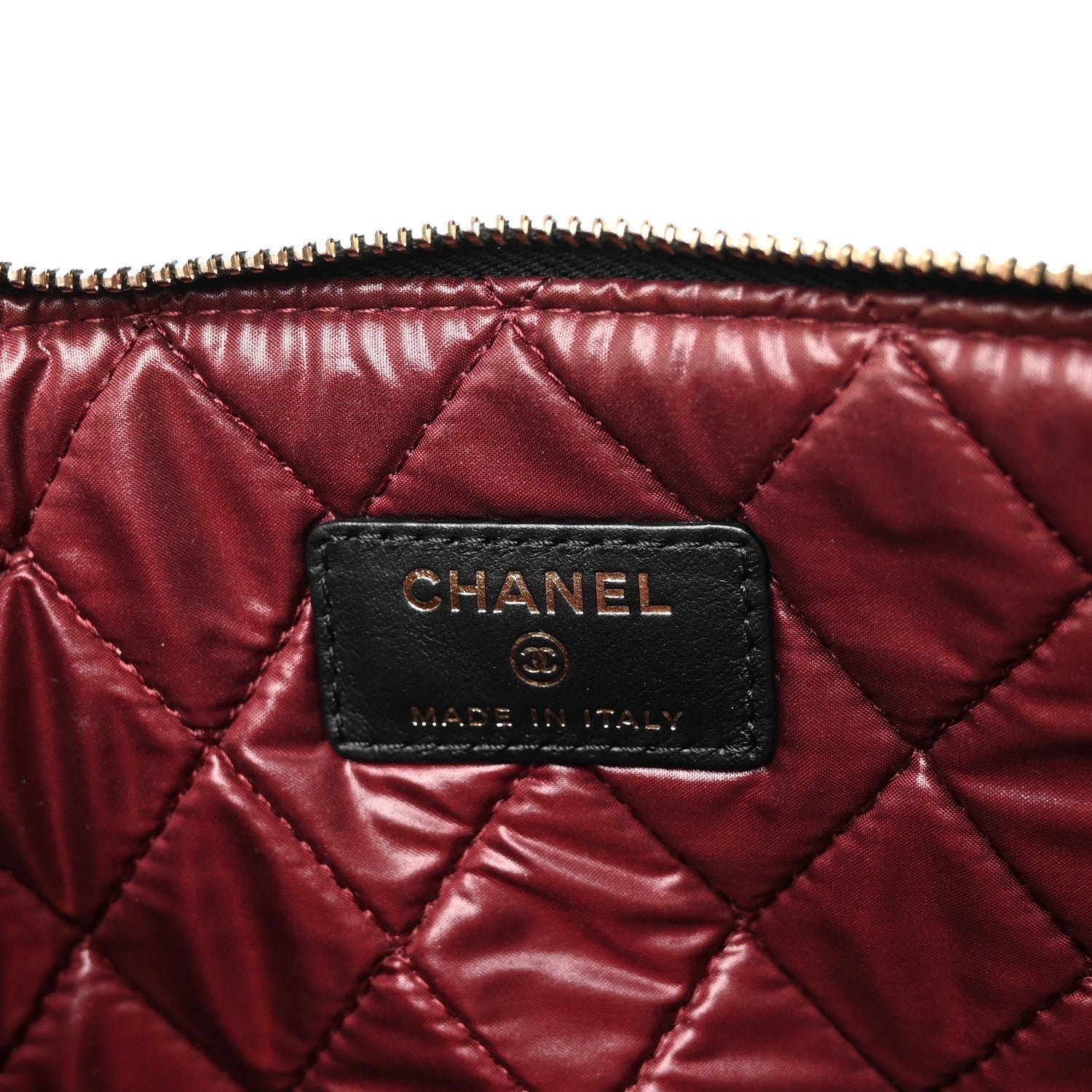 Aged Calfskin Quilted Medium Lucky Charms Cosmetic Case Black - Image 6