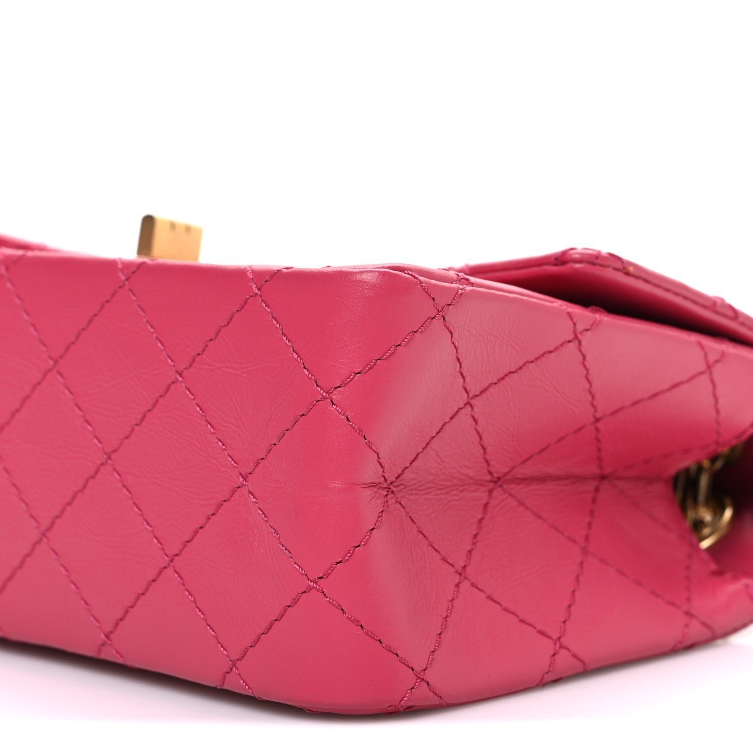 Aged Calfskin Quilted 2.55 Reissue Mini Flap Fuchsia - Image 10